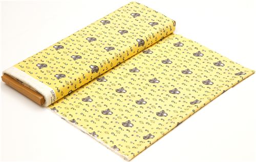 yellow birch raccoon organic fabric from the USA 3