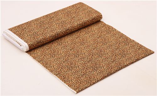 yellow brown leopard spot pattern animal fabric by Andover USA 3