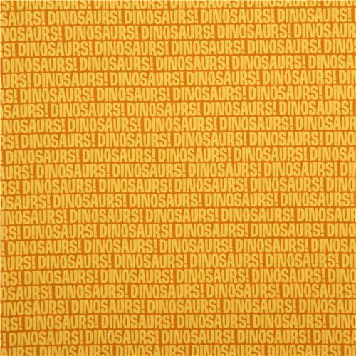 yellow dinosaur fabric for boys Michael Miller writing 2