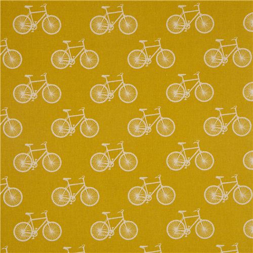 yellow echino bike poplin fabric cycling 2
