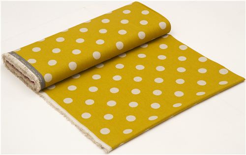 yellow echino polka dot poplin fabric maruco 3