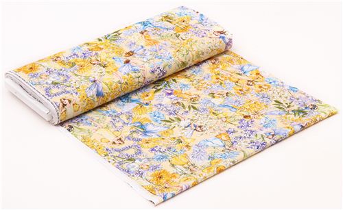 yellow fairy tale fabric Michael Miller Day fairies  4