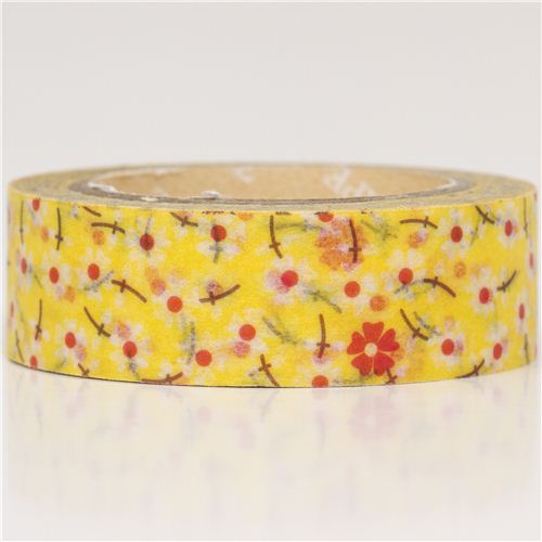 yellow flower Washi Masking Tape deco tape Washi Masking Tapes Deco