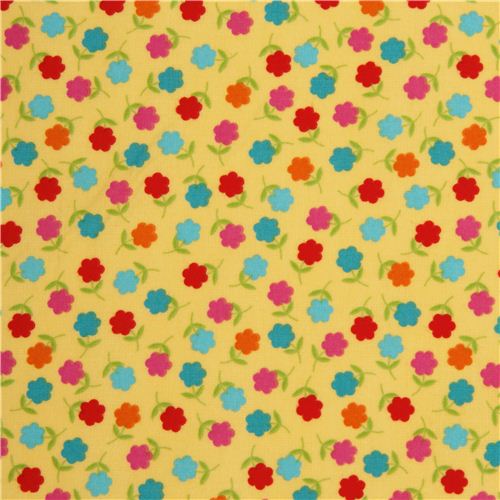 yellow flower flannel fabric by Robert Kaufman USA Fabric by Robert ...