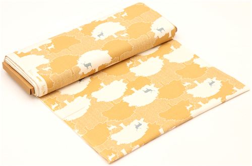 yellow forest stag animal canvas organic fabric birch USA 3