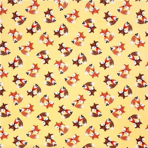 yellow fox minky fabric fleece plush Timeless Treasures 5
