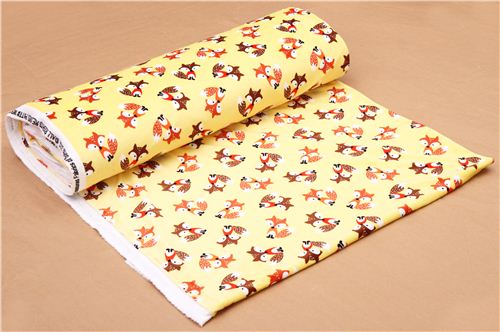 yellow fox minky fabric fleece plush Timeless Treasures 6