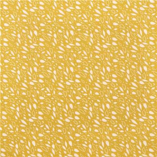 yellow green 'Swish' leaves Cloud 9 organic cotton fabric 2