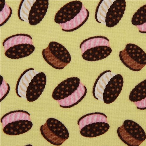 yellow ice cream sandwich fabric by Timeless Treasures USA Fabric