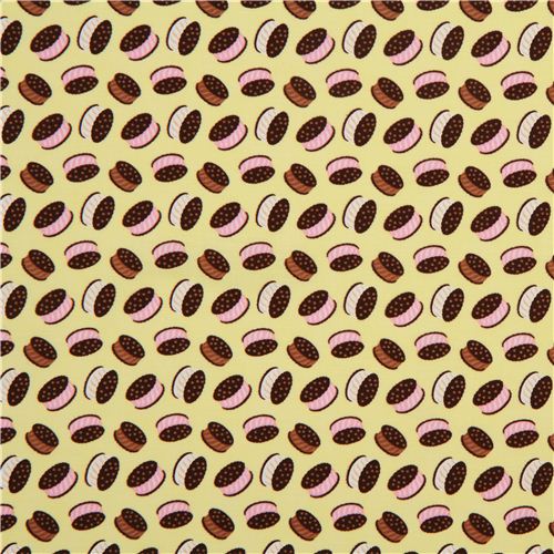 yellow ice cream sandwich fabric by Timeless Treasures USA 2