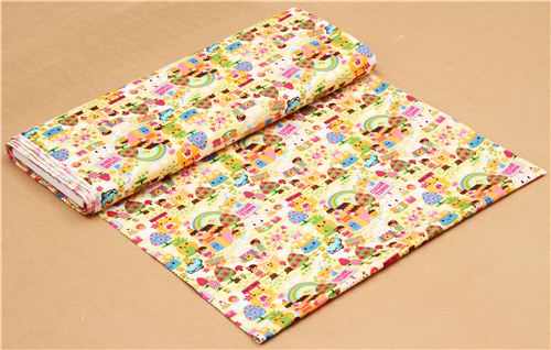 yellow kawaii candy town fabric Trans-Pacific Textiles 3