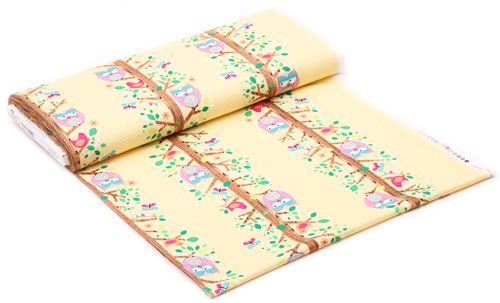 yellow owl tree fabric Owlery Michael Miller USA 3