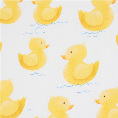 yellow rubber duck fabric by Ink & Arrow - modeS4u
