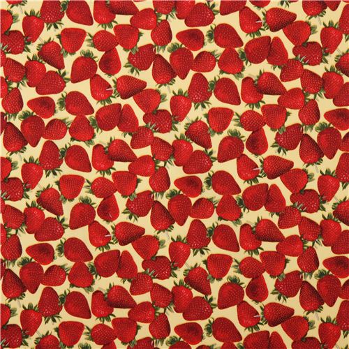 yellow strawberry fabric Fresh Picked Quilting Treasures 2