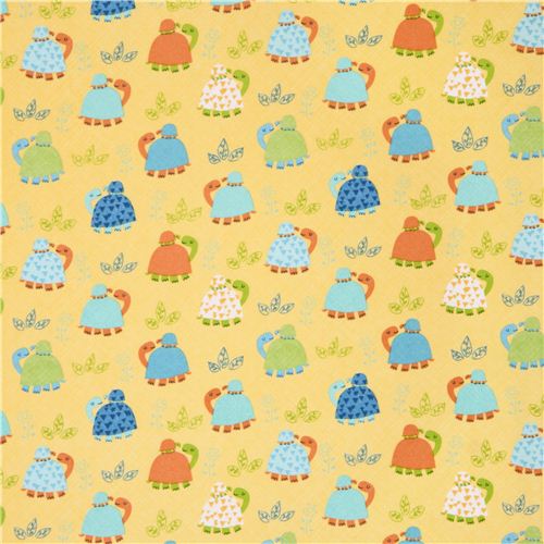 yellow turtle Africa animal flannel fabric Timeless Treasures USA 4