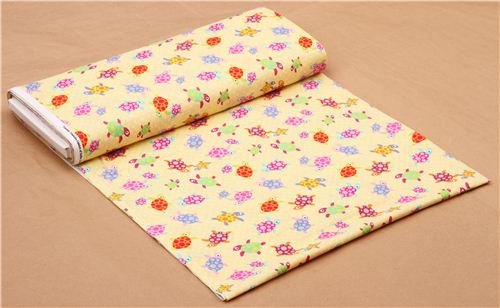 yellow turtle sea animal fabric by Timeless Treasures 3