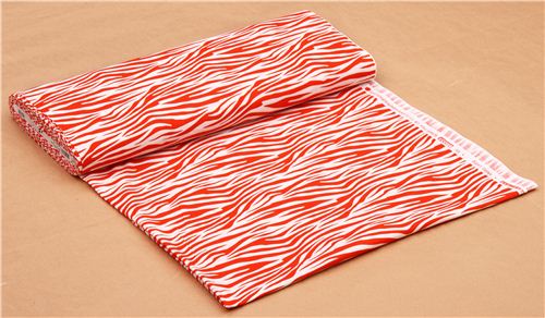 zebra print animal fabric Metro orange Robert Kaufman 3