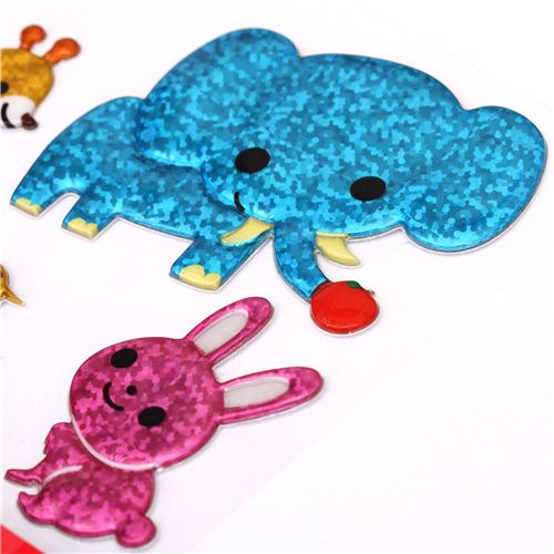 zoo animals 3D sponge stickers and sticker book from Japan - Animal ...